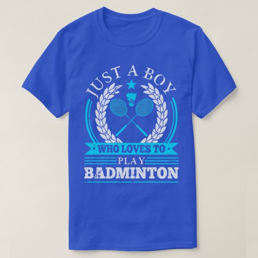 Badminton Shuttlecocks Jongens Badminton T-shirt (Design voorkant)