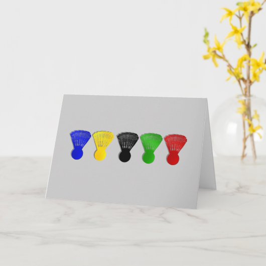 badminton shuttlecocks kaart (Gele Bloem)