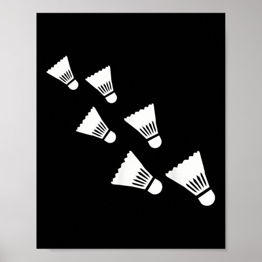 Badminton shuttles poster (Voorkant)