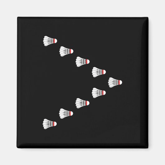 Badminton - Shuttle's vliegend in V-formatie Magneet (Voorkant)
