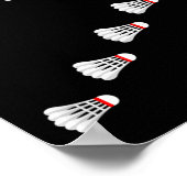 Badminton - Shuttle's vliegend in V-formatie Poster (Hoek)