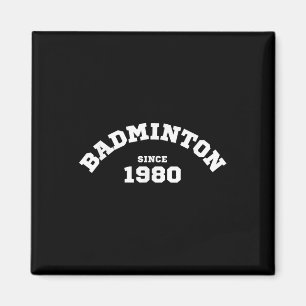 Badminton sinds 1980 Sportief Racket Shuttle Spele Magneet