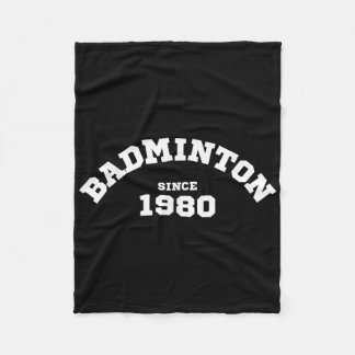 Badminton Sinds 1980 Sportieve Racket Shuttle Spel Fleece Deken