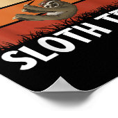 Badminton Sloth Team Design voor badmintonspelers Poster (Hoek)