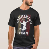 Badminton Slowakije Net Games Speler Badminton T-shirt (Voorkant)