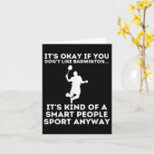 Badminton Smart People Sport Funny Badminton Humor Kaart (Gele Bloem)