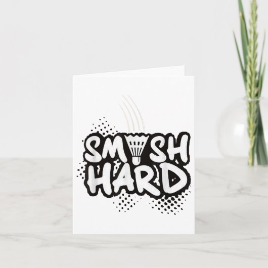 Badminton Smash Harde Kampioenscadeau Kaart (Voorkant)