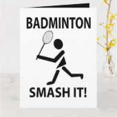 Badminton Smash het Sports Speler Badminton Kaart (Gele Bloem)