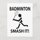 Badminton Smash It Sport Badminton Briefkaart (Voorkant)