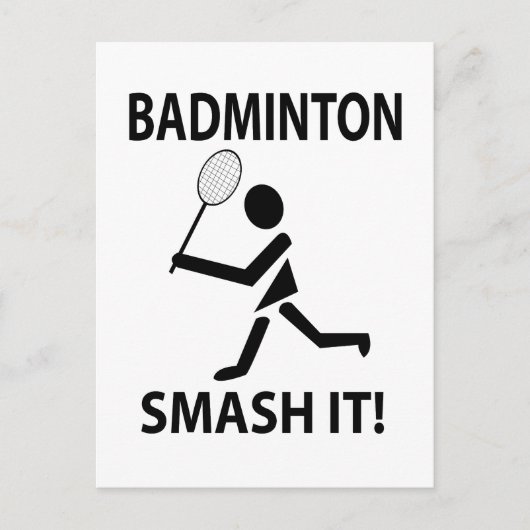 Badminton Smash It Sportbadminton Briefkaart (Voorkant)