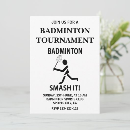 Badminton Smash It Sportbadminton Kaart (Staand voorkant)