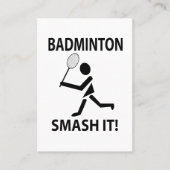 Badminton Smash It Sportcoach Badminton Visitekaartje (Voorkant)