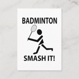 Badminton Smash It Sportcoach Badminton Visitekaartje