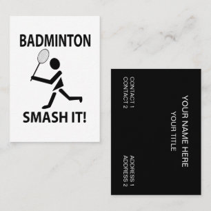 Badminton Smash It Sportcoach Badminton Visitekaartje