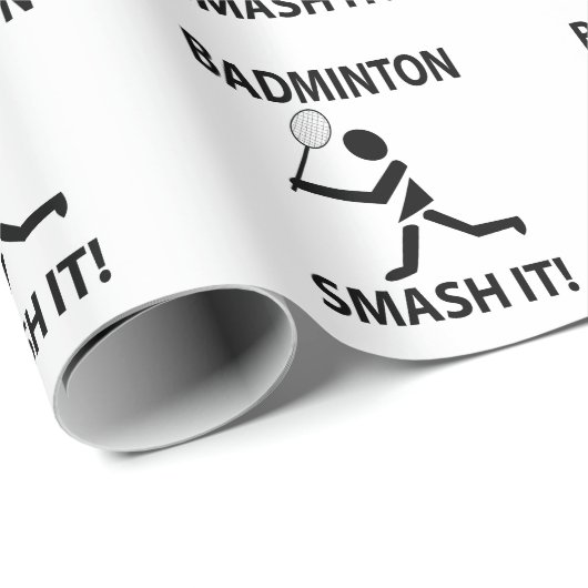 Badminton Smash It Sportspeler Badminton Cadeaupapier (Rol Hoek)