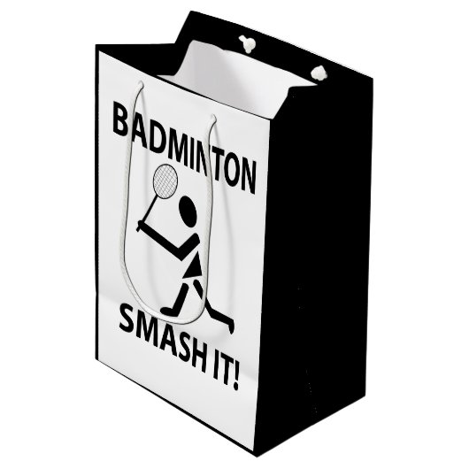 Badminton Smash It Sportspeler Badminton Medium Cadeauzakje (Voorkant Gekanteld)