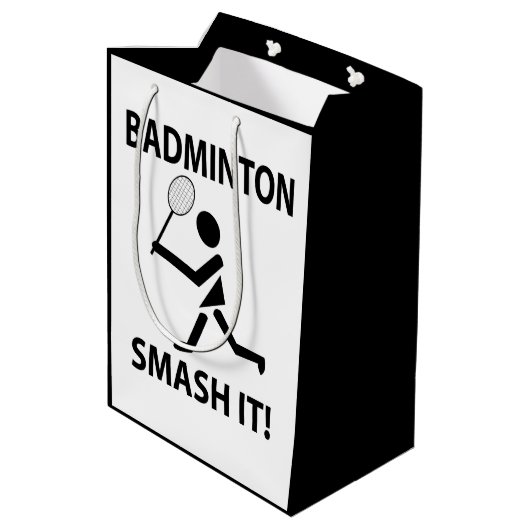 Badminton Smash It Sportspeler Badminton Medium Cadeauzakje (Achterkant Gekanteld)