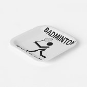 Badminton Smash It Sportspeler Badminton Party Papieren Bordje (Gebogen)
