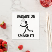 Badminton Smash It Sportspeler Badminton Party Servet (Insitu)