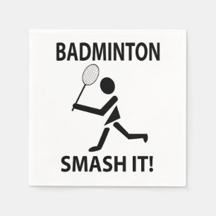 Badminton Smash It Sportspeler Badminton Party Servet