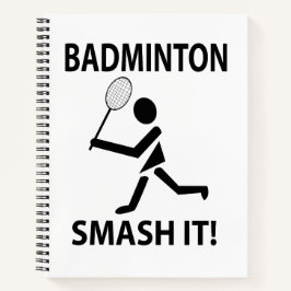 Badminton Smash It Sportspeler Coach Badminton Notitieboek