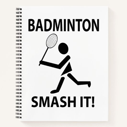 Badminton Smash It Sportspeler Coach Badminton Notitieboek (Voorkant)