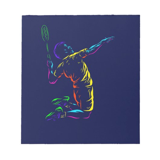 Badminton smash shot notitieblok (Voorkant)