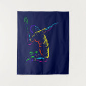 Badminton smash shot wandkleed (Voorkant)