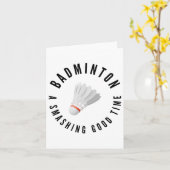 Badminton_ Smashing Goede Tijd, Badminton Shuttle Kaart (Gele Bloem)