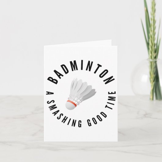 Badminton Smashing Goede Tijd Kaart (Voorkant)