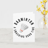 Badminton Smashing Goede Tijd Kaart (Gele Bloem)