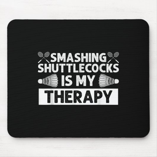 Badminton Smashing Shuttles Racquet Sport Muismat (Voorkant)