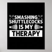 Badminton Smashing Shuttles Racquet Sport Poster (Voorkant)