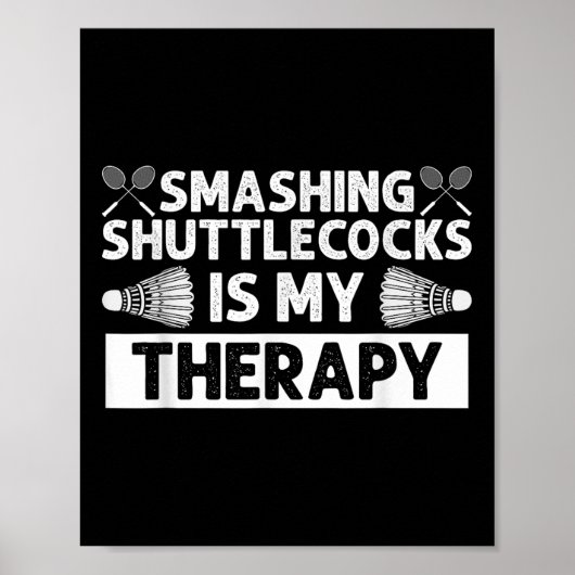 Badminton Smashing Shuttles Racquet Sport Poster (Voorkant)