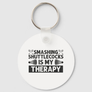 Badminton Smashing Shuttles Racquet Sport Sleutelhanger