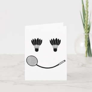 Badminton Smile Love Team Player Coach Kaart