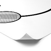 Badminton Smile Love Team Player Coach Poster (Hoek)