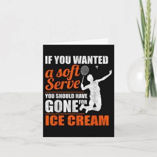 Badminton Soft Serve Shuttle Badminton Kaart (Voorkant)