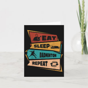 Badminton spel Herhaal Shuttle Retro Badminton spe Kaart