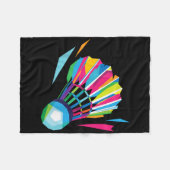 Badminton spel shuttle sport badminton pop art  fleece deken (Voorkant (Horizontaal))