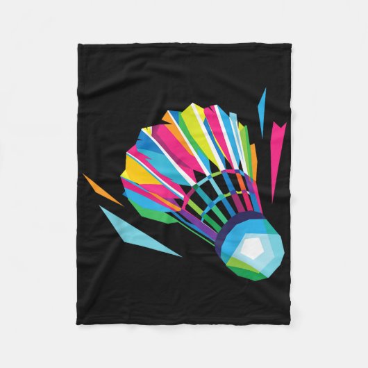 Badminton spel shuttle sport badminton pop art  fleece deken (Voorkant)