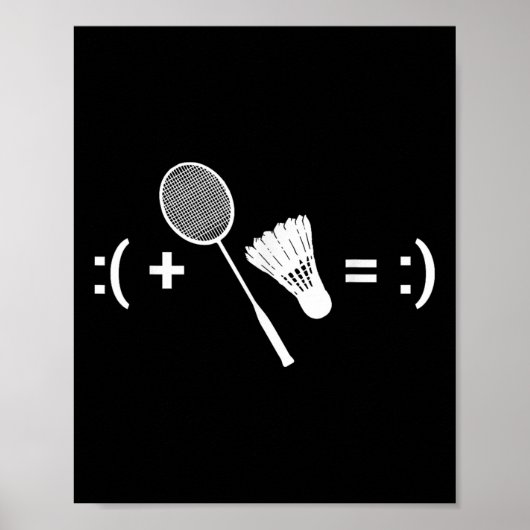 Badminton spel shuttle sport badminton poster (Voorkant)