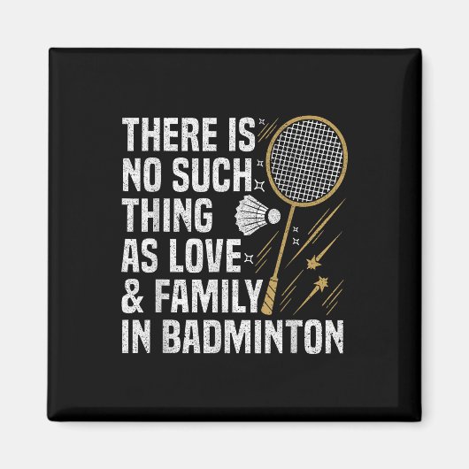 Badminton spel zo iets shuttle badminton speler magneet (Voorkant)