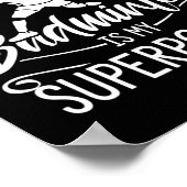 Badminton spelen is mijn Superpower Player Shuttle Poster (Hoek)