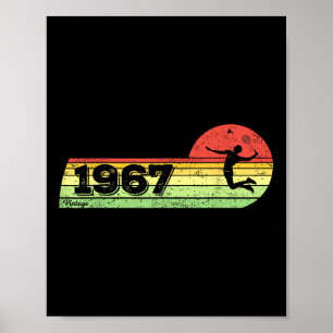 Badminton-speler 1967 Verjaardag Shuttle Bad Poster