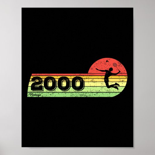 Badminton-speler 2000 Verjaardag Shuttle Bad Poster (Voorkant)