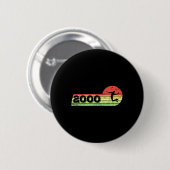 Badminton-speler 2000 Verjaardag Shuttle Bad Ronde Button 5,7 Cm (Voorkant /achterkant)