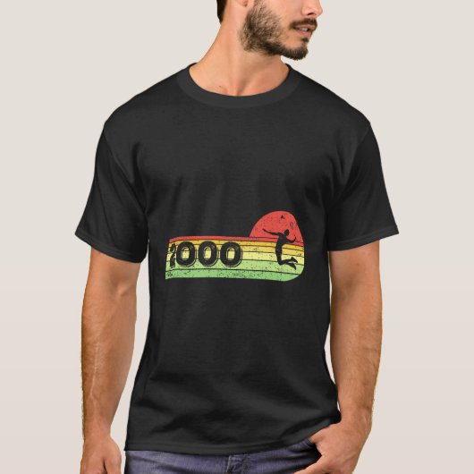 Badminton-speler 2000 Verjaardag Shuttle Bad T-shirt (Voorkant)