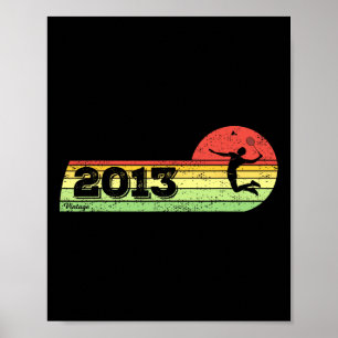 Badminton-speler 2013 Verjaardag Shuttle Bad Poster