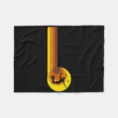 Badminton-speler Game Shuttle 70s Jaar Slecht Fleece Deken (Voorkant (Horizontaal))